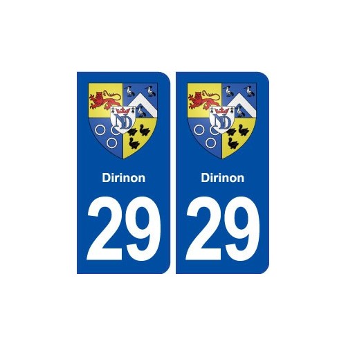 29 Dirinon blason autocollant plaque stickers ville