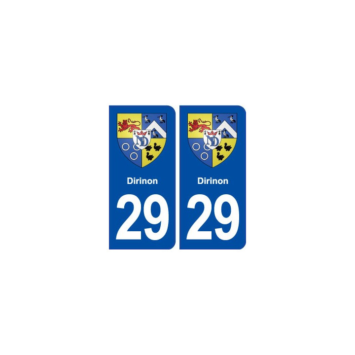 29 Dirinon blason autocollant plaque stickers ville