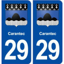 29 Carantec blason autocollant plaque immatriculation stickers ville