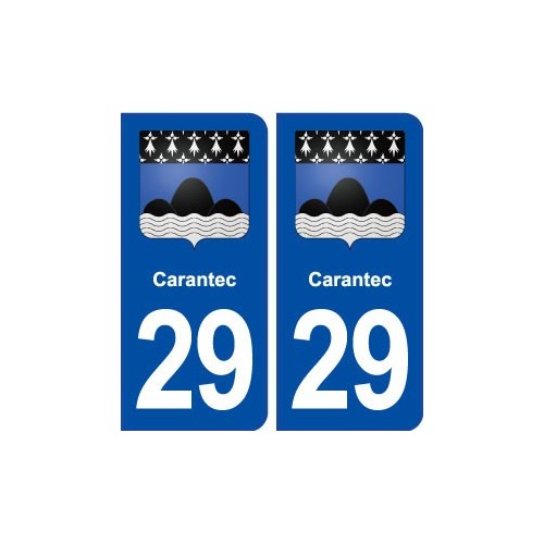 29 Carantec blason autocollant plaque immatriculation stickers ville