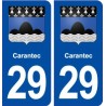 29 Carantec blason autocollant plaque immatriculation stickers ville