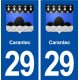 29 Carantec blason autocollant plaque immatriculation stickers ville
