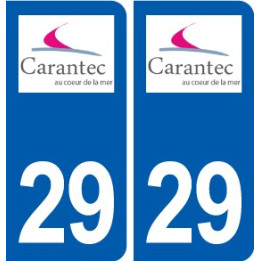 29 Carantec logo autocollant plaque immatriculation stickers ville