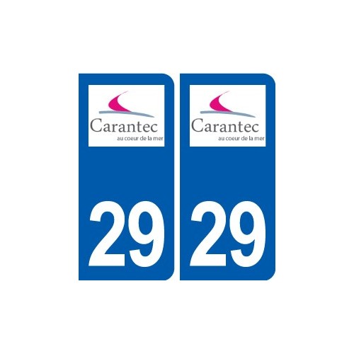 29 Carantec logo autocollant plaque immatriculation stickers ville