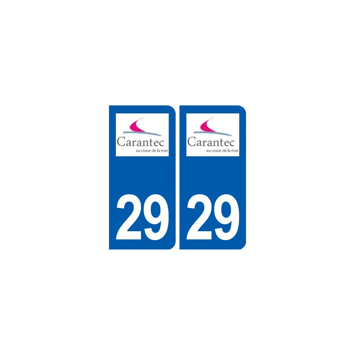 29 Carantec logo autocollant plaque immatriculation stickers ville