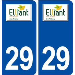 29 Elliant logo autocollant plaque immatriculation stickers ville