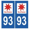 93 Seine Saint Denis sticker plate