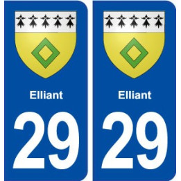29 Elliant blason autocollant plaque stickers ville