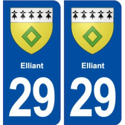 29 Elliant blason autocollant plaque stickers ville