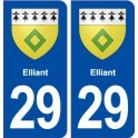 29 Elliant blason autocollant plaque stickers ville