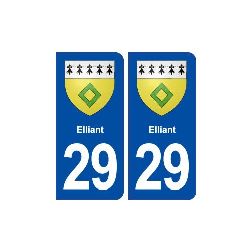 29 Elliant blason autocollant plaque stickers ville