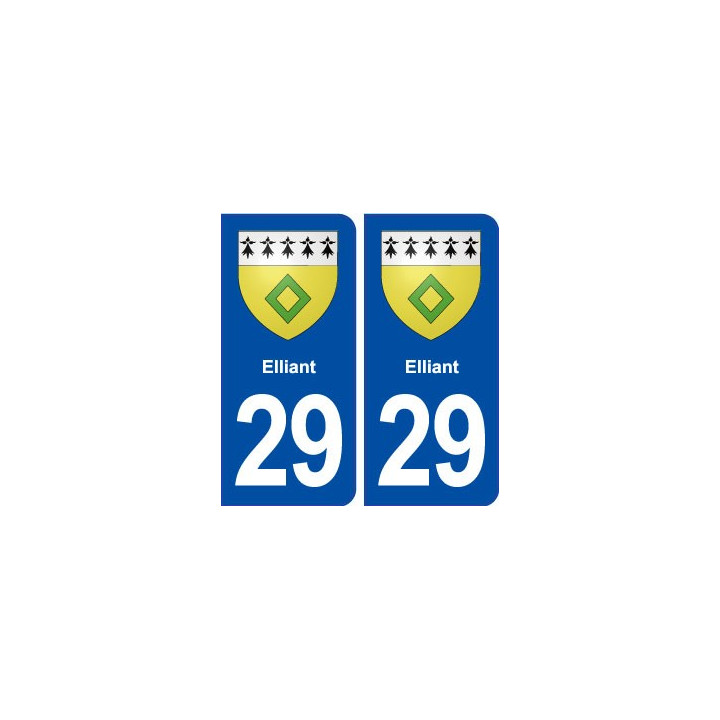 29 Elliant blason autocollant plaque stickers ville