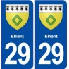 29 Elliant blason autocollant plaque stickers ville