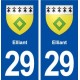 29 Elliant blason autocollant plaque stickers ville