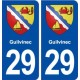 29 Guilvinec blason autocollant plaque immatriculation stickers ville