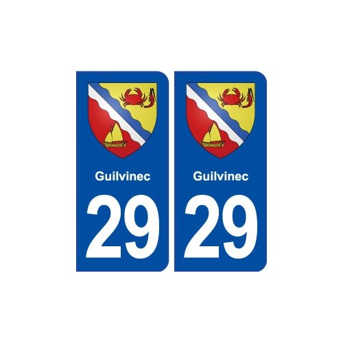 29 Guilvinec blason autocollant plaque immatriculation stickers ville