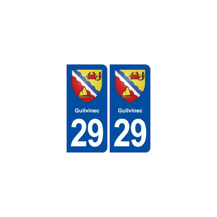 29 Guilvinec blason autocollant plaque immatriculation stickers ville
