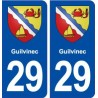 29 Guilvinec blason autocollant plaque immatriculation stickers ville