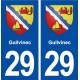 29 Guilvinec blason autocollant plaque immatriculation stickers ville