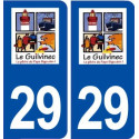 29 Guilvinec logo autocollant plaque immatriculation stickers ville
