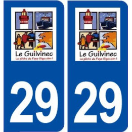 29 Guilvinec logo autocollant plaque immatriculation stickers ville