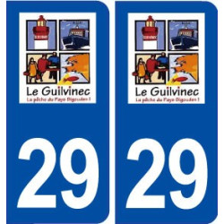 29 Guilvinec logo autocollant plaque immatriculation stickers ville