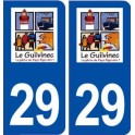 29 Guilvinec logo autocollant plaque immatriculation stickers ville