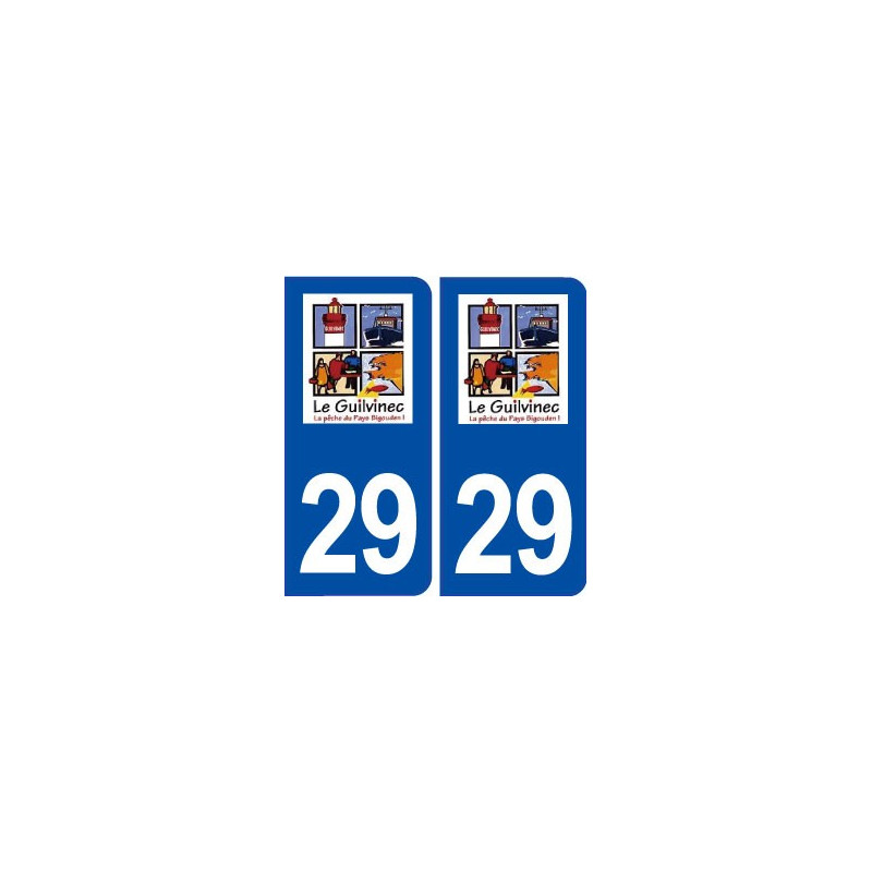 29 Guilvinec logo autocollant plaque immatriculation stickers ville