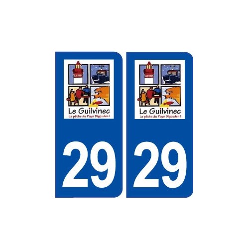 29 Guilvinec logo autocollant plaque immatriculation stickers ville