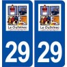 29 Guilvinec logo autocollant plaque immatriculation stickers ville