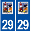 29 Guilvinec logo autocollant plaque immatriculation stickers ville