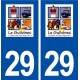 29 Guilvinec logo autocollant plaque immatriculation stickers ville