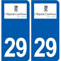 29 Hôpital-Camfrout logo autocollant plaque immatriculation stickers ville