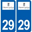 29 Hôpital-Camfrout logo autocollant plaque immatriculation stickers ville