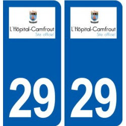 29 Hôpital-Camfrout logo autocollant plaque immatriculation stickers ville