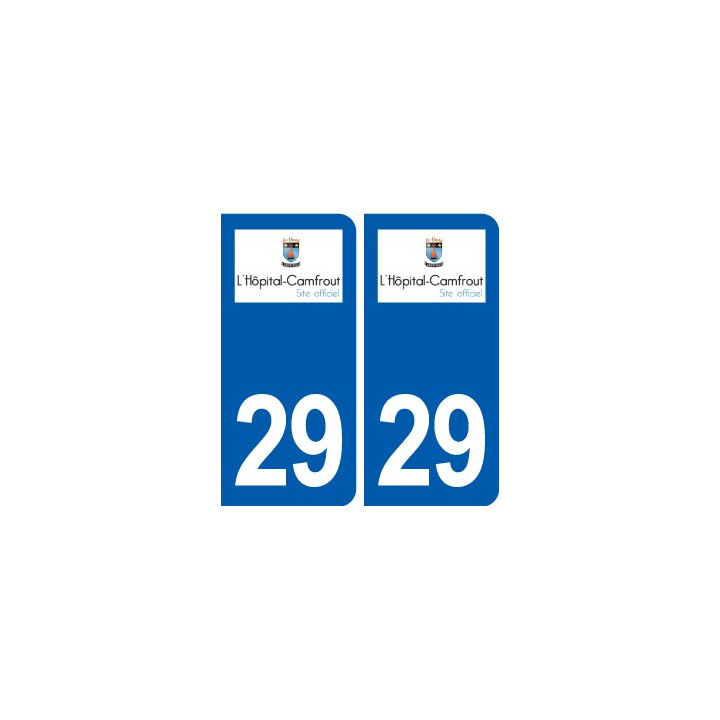 29 Hôpital-Camfrout logo autocollant plaque immatriculation stickers ville
