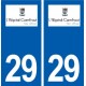 29 Hôpital-Camfrout logo autocollant plaque immatriculation stickers ville
