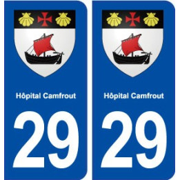 29 Hôpital-Camfrout blason autocollant plaque stickers ville