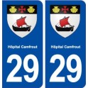 29 Hôpital-Camfrout blason autocollant plaque stickers ville