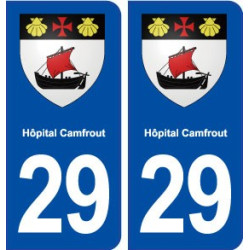 29 Hôpital-Camfrout blason autocollant plaque stickers ville
