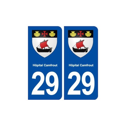 29 Hôpital-Camfrout blason autocollant plaque stickers ville