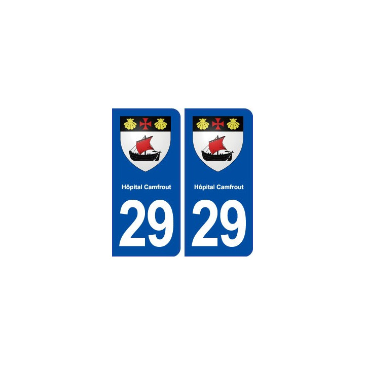 29 Hôpital-Camfrout blason autocollant plaque stickers ville