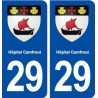29 Hôpital-Camfrout blason autocollant plaque stickers ville