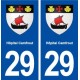 29 Hôpital-Camfrout blason autocollant plaque stickers ville