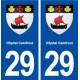 29 Hôpital-Camfrout blason autocollant plaque stickers ville