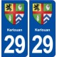 29 Kerlouan blason autocollant plaque immatriculation stickers ville