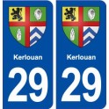 29 Kerlouan blason autocollant plaque immatriculation stickers ville