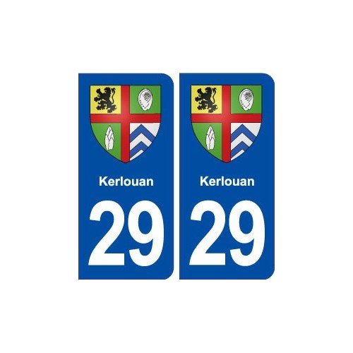 29 Kerlouan blason autocollant plaque immatriculation stickers ville
