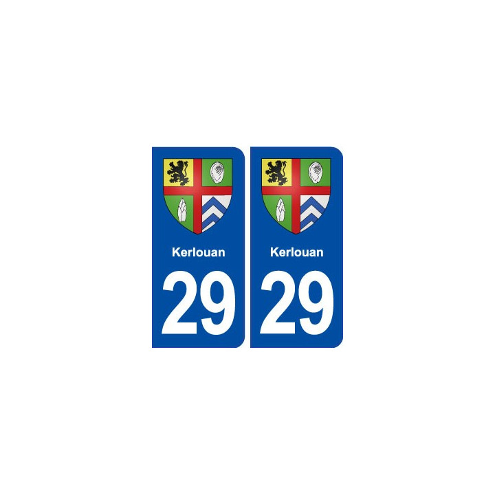 29 Kerlouan blason autocollant plaque immatriculation stickers ville