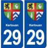 29 Kerlouan blason autocollant plaque immatriculation stickers ville